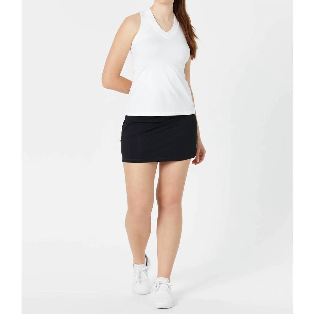 NEW SOFIBELLA uv racer tank top in white
